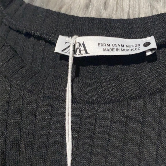 Zara Ribbed Shoulder Pad Dress - Picture 7 of 11